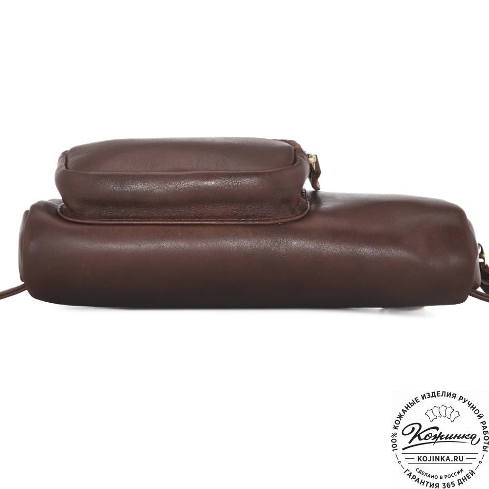 Мужская кожаная сумка "Серж" (коричневая)